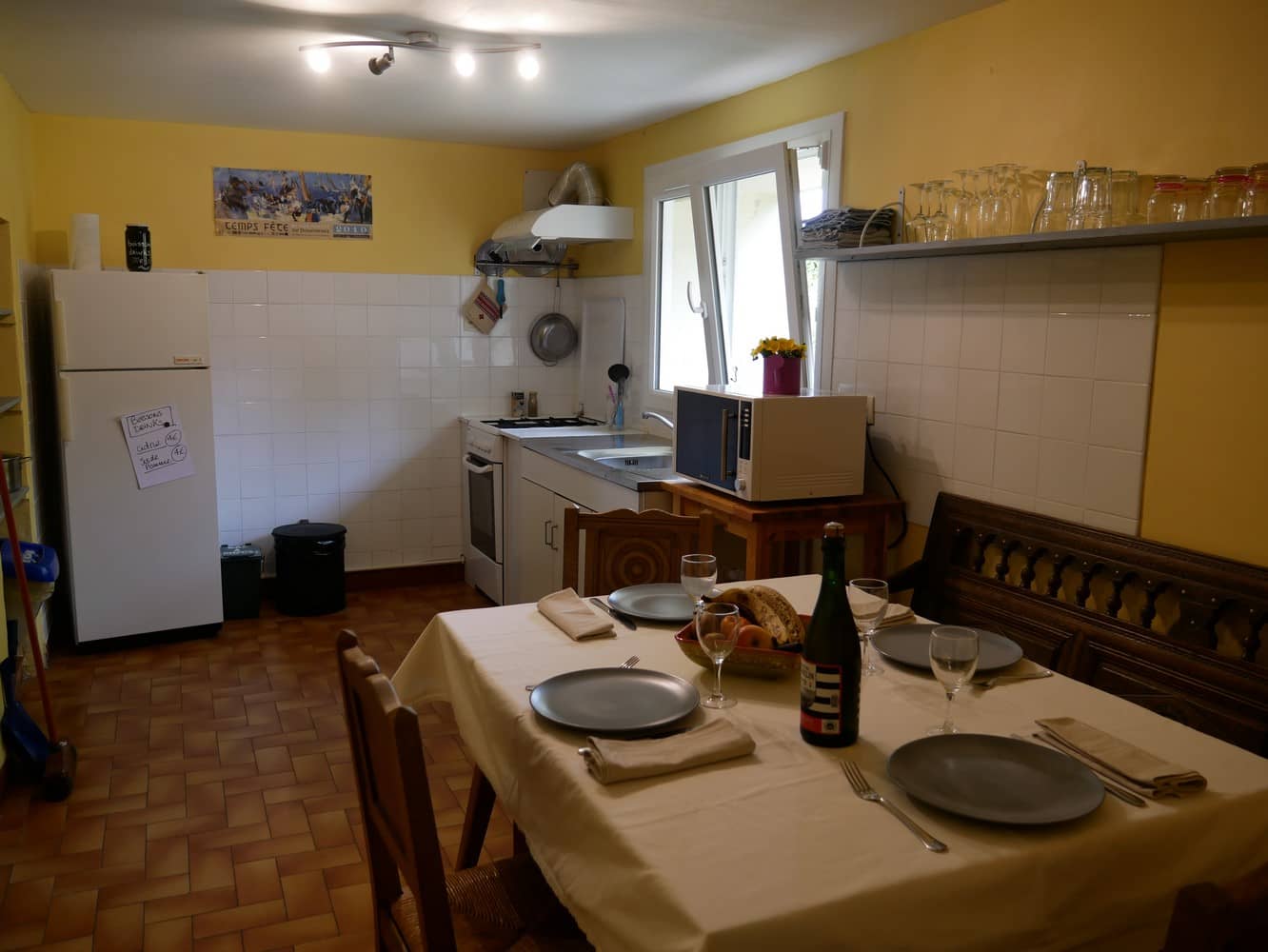 cuisine à disposition d'une chambre d'hôtes au calme près de Douarnenez