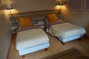 Deux lits simples chambre d'hôtes pas chère